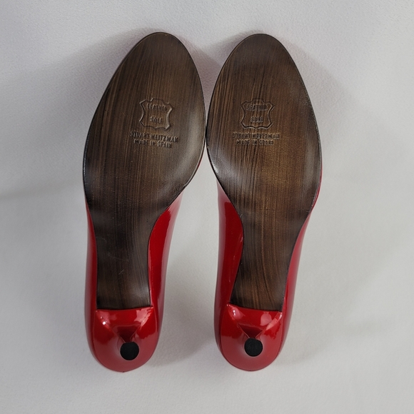 Stuart Weitzman Muse Red Quasar Heels Sz 7 N - Picture 14 of 16